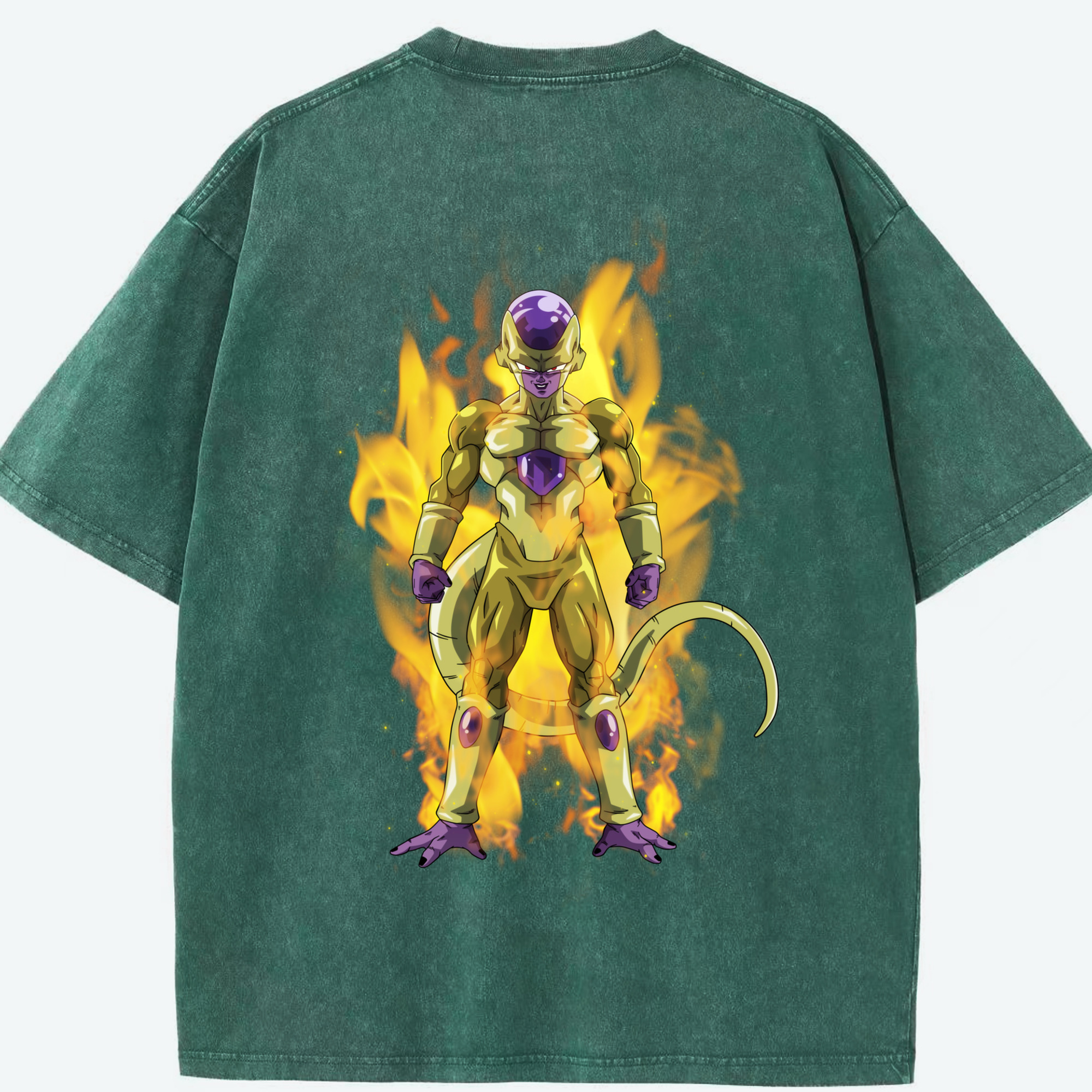 （画像用） ドラゴンボール フリーザ DRAGON BALL Frieza 綿100% ヴィンテージ風 半袖Tシャツ（背面プリント）